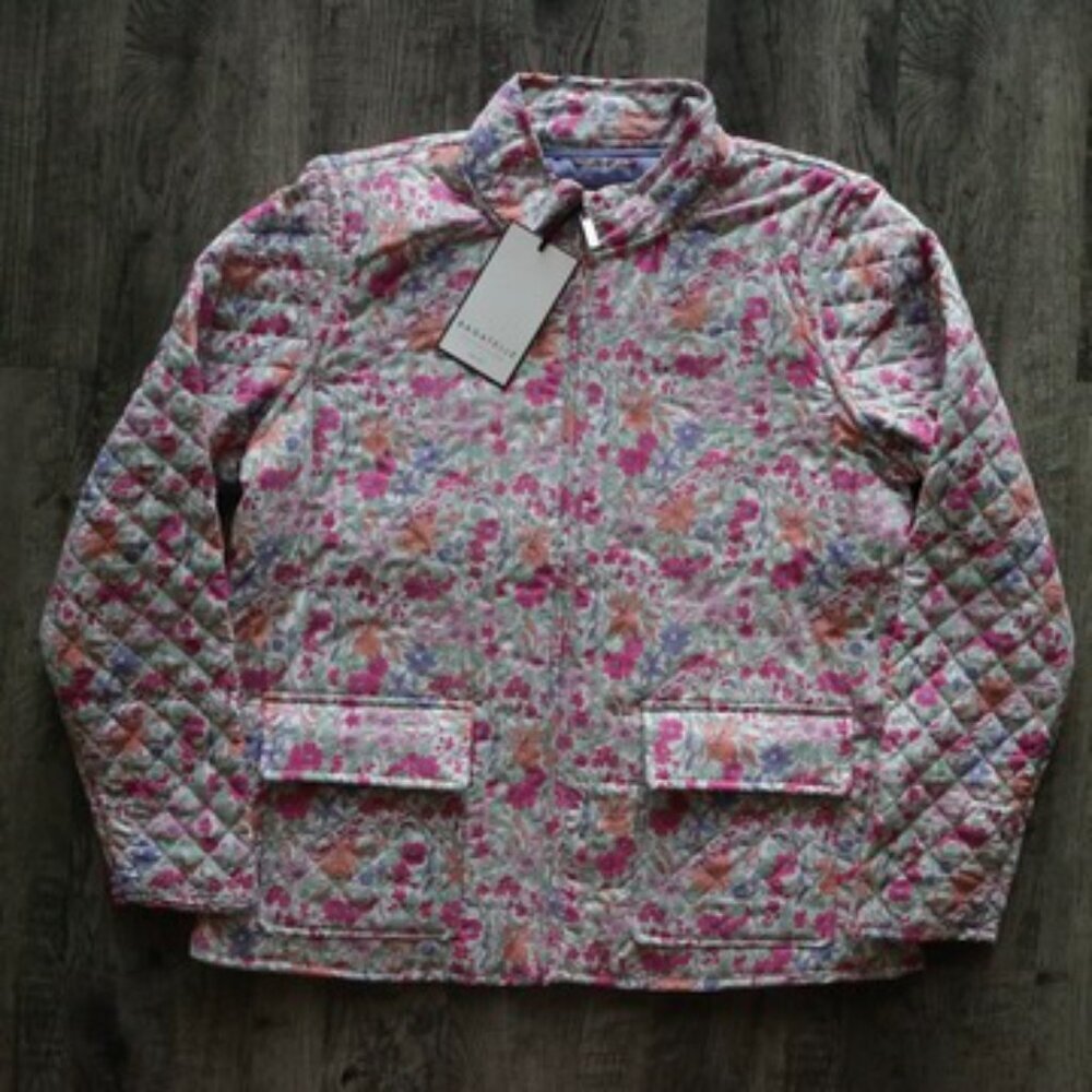 NWT Bagatelle Prism Stem Floral Printed Quilted Jacket Size Medium. Size Large. - Picture 3 of 12